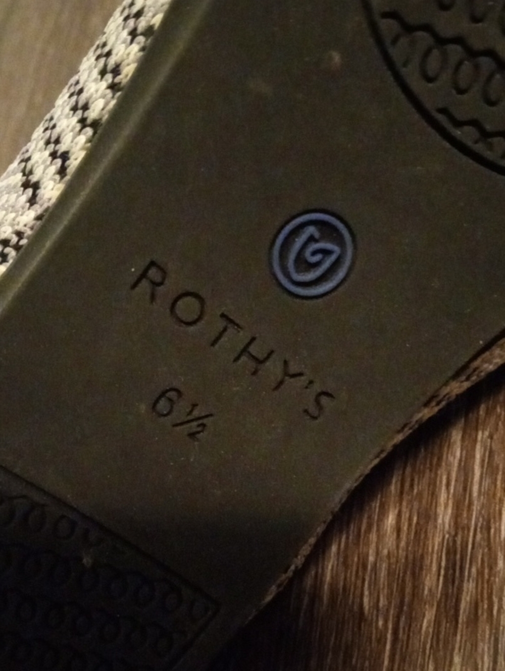 Rothy's Beige and Glen Plaid Knit Ballet Flats - Picture 6 of 9